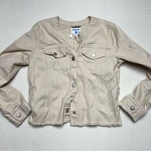 Mayoral Cropped Tan Jean Jacket Size 8